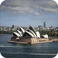 Sydney Opera House waterfront view